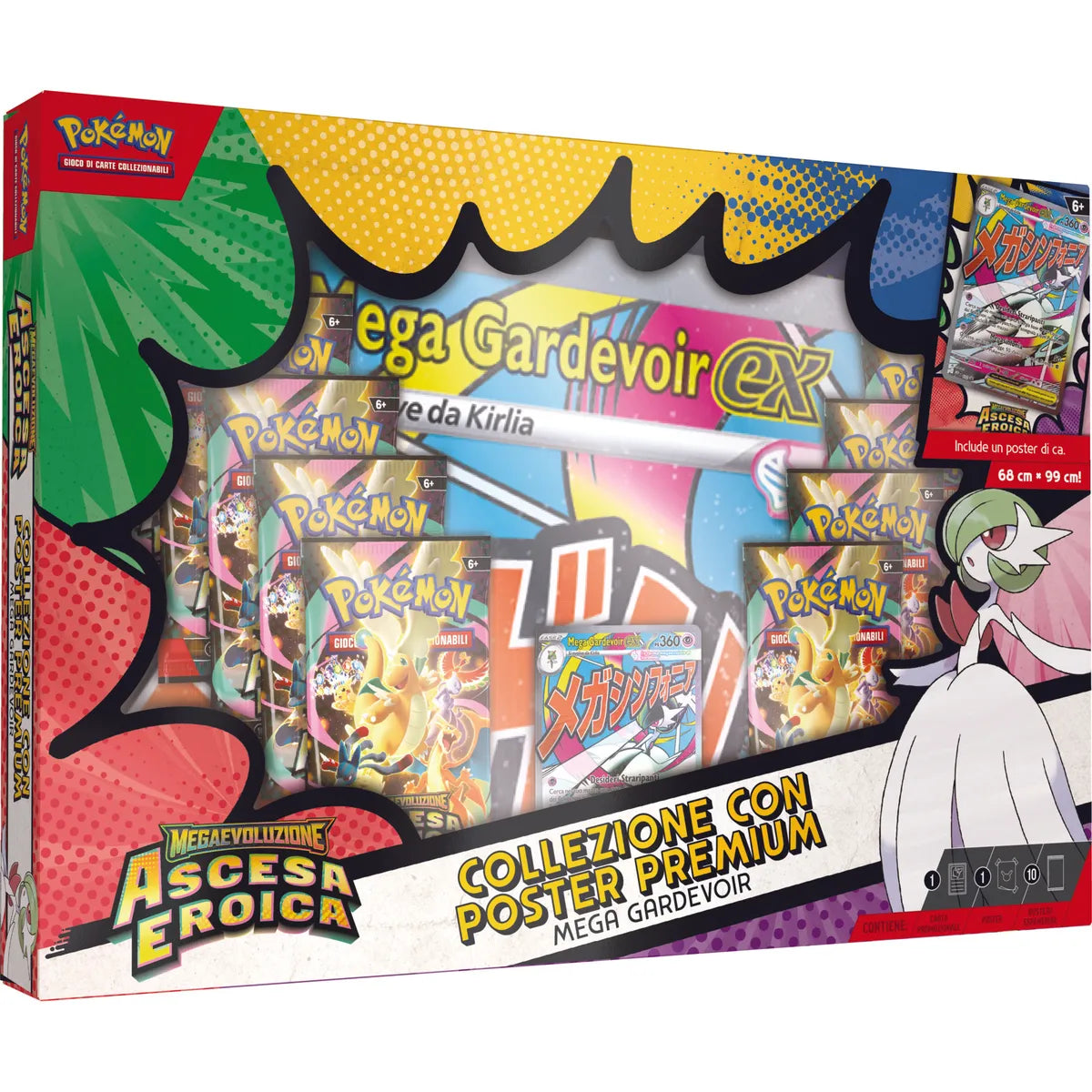 COLLEZIONE CON POSTER PREMIUM MEGA LUCARIO EX & MEGA GARDEVOIR EX - POKèMON ITA