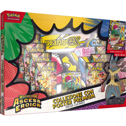 COLLEZIONE CON POSTER PREMIUM MEGA LUCARIO EX & MEGA GARDEVOIR EX - POKèMON ITA