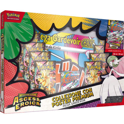 COLLEZIONE CON POSTER PREMIUM MEGA LUCARIO EX & MEGA GARDEVOIR EX - POKèMON ITA