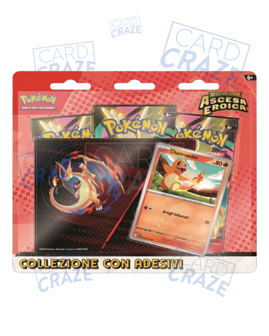 Blister con adesivi Charmander Ascesa Eroica | Pokémon ITA